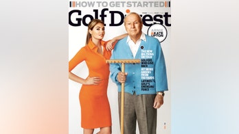 Arnold Palmer teaches Kate Upton to hit a driver