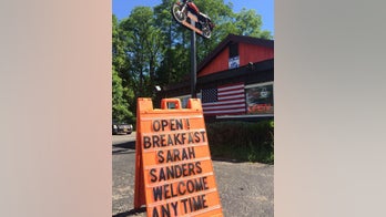 'Sarah Sanders welcome any time,' NY restaurant's sign says