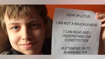 Boy to Michelle Obama: 'Dear Dear #FLOTUS, I Am Not a Knucklehead ...'