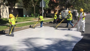 Los Angeles painting city streets white in bid to combat climate change