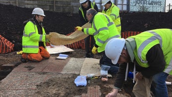Delicate discovery: How a rare Roman mosaic was lifted from the ground