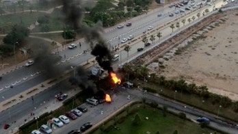 Car Explodes Outside Libyan Hotel