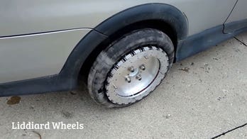 Inventors omnidirectional tires makes parallel parking a cinch