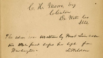 Lincoln's handwriting found on book about race in small Illinois library