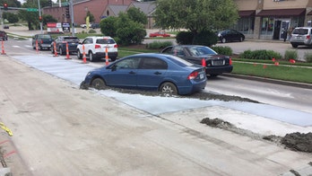 Nebraska teen faces $10G bill after driving car into newly poured concrete