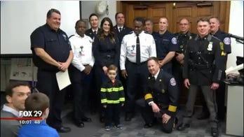 Pennsylvania boy celebrates third birthday with first responders who saved him