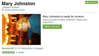 Woman becomes 87th best Glasgow attraction after tourism website glitch