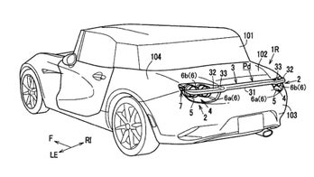 Mazda patents active rear spoiler design inspired by RX-Vision