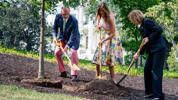 Melania Trump joins presidential descendants to plant baby Eisenhower oak at White House