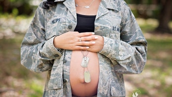 Deployed service member Photoshopped into wife's moving maternity photos
