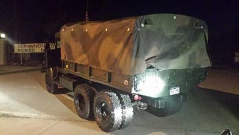 Suspicious military truck leads California cops on low speed chase