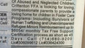 Ad offers more than $6,000 per month to house foreign minors