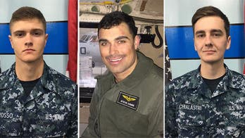 Navy IDs three sailors lost in plane crash in Philippine Sea
