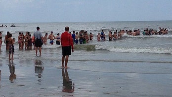 Bystanders form 100-person human chain to help police search water for teen