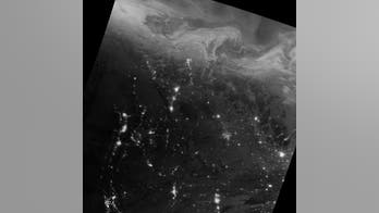 Northern lights' festive show captured in stunning NASA image