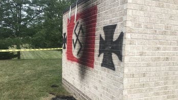 Nazi flag, anti-Semitic symbols spray-painted at Indiana synagogue