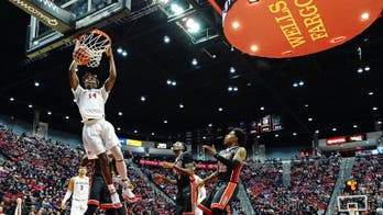Pope, Shrigley lead SDSU to 77-64 win against UNLV