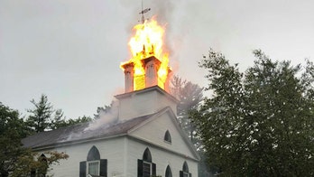 Lightning strikes 186-year-old New Hampshire church, sparking fire