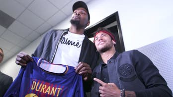 Neymar kicks it courtside with Lewis Hamilton at the NBA Finals, meets Kevin Durant & Draymond Green