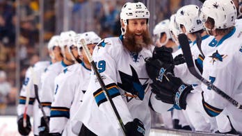 Joe Thornton finally managed to score on a goalie
