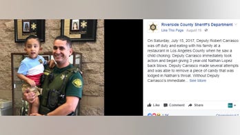 Off-duty officer saves choking 3-year-old boy