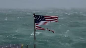 US flag seen shredded by Hurricane Florence off NC coast to be replaced with donated Old Glory