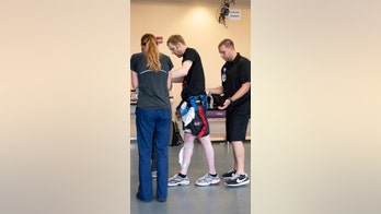 Paralyzed patients take first steps after implant, intense rehab