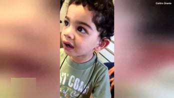 Partially deaf 2-year-old with hearing aid has adorable reaction to hearing mom speak