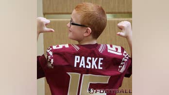 Autistic boy who shared lunch with FSU football player on hand for team's comeback victory