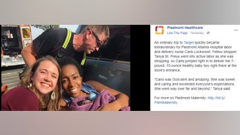 Nurse helps deliver baby after woman goes into labor at Target