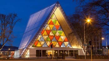 New Zealand quake city opens cardboard cathedral