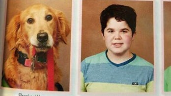 Louisiana school includes headshot of service dog next to student in yearbook