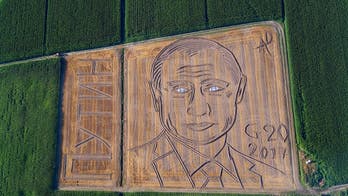 Italian artist creates Vladimir Putin portrait using a tractor