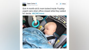 Mother and baby left inside urgent care clinic after it closed