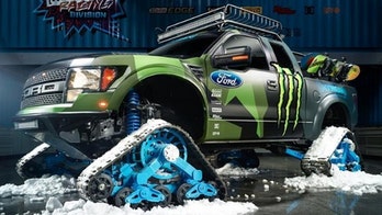 Ford F-150 RaptorTRAX heading for the slopes