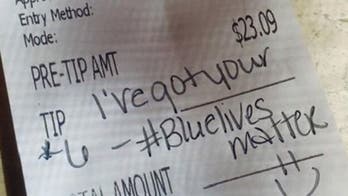 Cop’s free lunch comes with a ‘Blue Lives Matter’ note