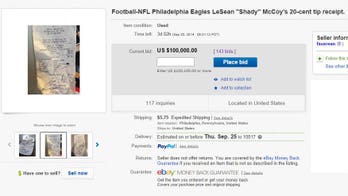 LeSean McCoy’s $0.20 tip receipt is on sale on eBay