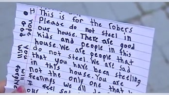 Florida girl writes letter to burglar who targeted her house