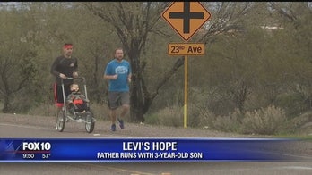 Toddler with rare disease inspires dad during marathon