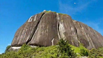 What are the strange markings on this remote tourist spot?