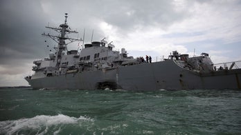 USS John S McCain leaves dry dock more than year after fatal collision