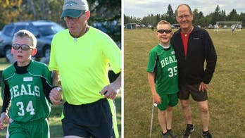 With help from dad, visually impaired Maine boy competes in cross-country races