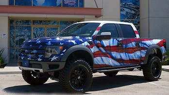 Patriotic pickup being auctioned to benefit disabled vets