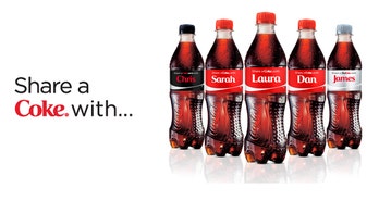 Coke rolling out more names on bottles to boost sales