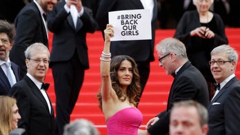 Salma Hayek supports kidnapped Nigerian girls on red carpet
