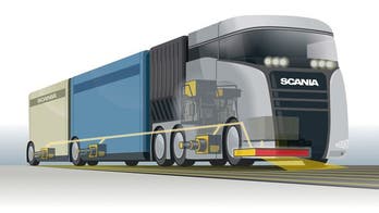 Scania developing grid-powered electric big rigs