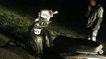 Man tried using cell phone as scooter headlight, Maine police say