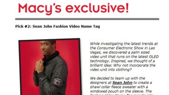 High-tech fashion: Macy's to sell sweater with embedded video screen