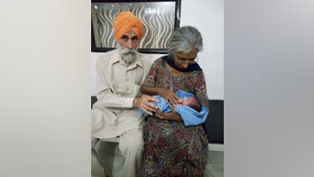 Indian couple in their 70s welcome first child