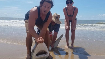 Texas woman reels in 7-foot shark: 'Thank God for CrossFit'